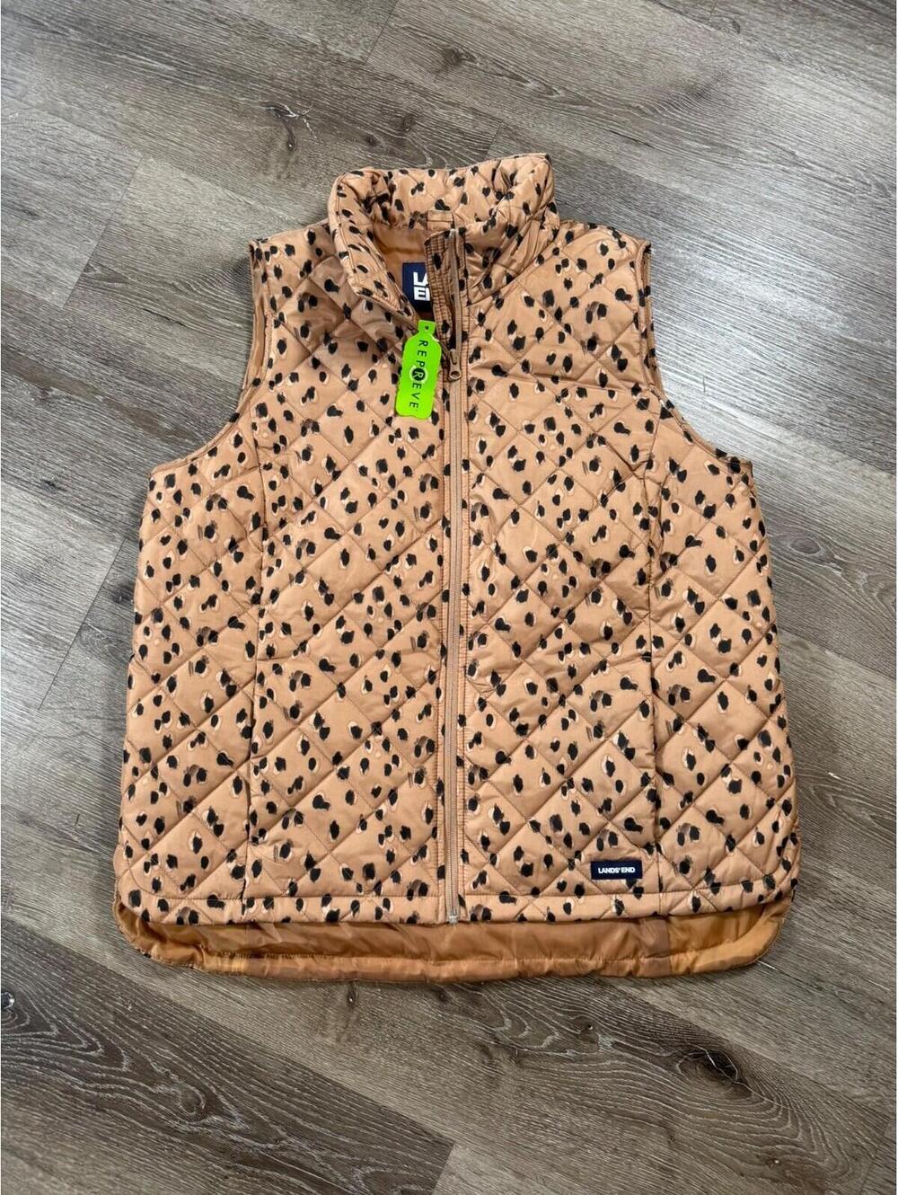 Lands End Womens Plus L Quilter down puffer Vest (232)